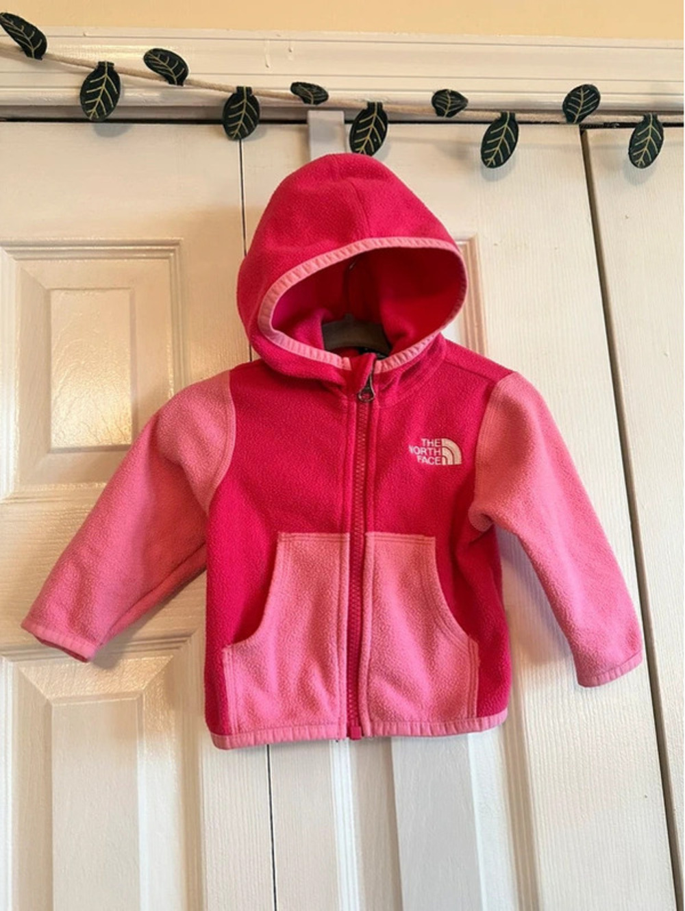North Face pink infant jacket, 3-6 months